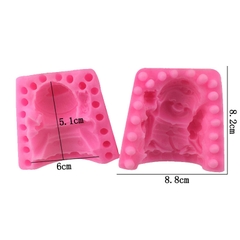 Khuôn silicon Ông Thọ / Bà Thọ 7cm làm bánh rau câu 3D 4D nhấn xôi, fondant, socola, nến hanmade