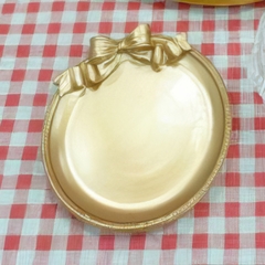 Đĩa Nơ Nhỏ Phong Cách Retro Luxury Đựng Bánh Bao, Trầu Cau, Xôi Cúng - trang trí đồ ăn, bàn tiệc, mâm cúng