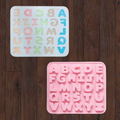 Khuôn silicon Bộ Chữ Số A116 (set 2 vỉ) làm bánh rau câu 3D 4D nhấn xôi, fondant, socola, nến hanmade