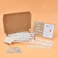 Bảng Vải Nỉ Gắn Chữ Kèm Khung Ảnh BV1 trang trí nhà cửa đám tiệc (tặng 2 bộ chữ)