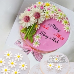 Khuôn silicon Cúc dại B69 làm bánh rau câu 3D 4D nhấn xôi, fondant, socola, nến hanmade