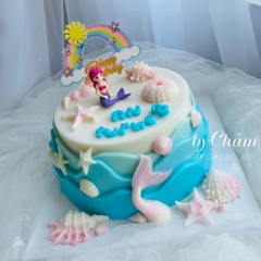 Khuôn silicon Nàng Tiên Cá làm bánh rau câu 3D 4D nhấn xôi, fondant, socola, nến hanmade