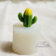 Khuôn silicon Xương Rồng đứng 2 chĩa làm bánh rau câu 3D 4D nhấn xôi, fondant, socola, nến hanmade
