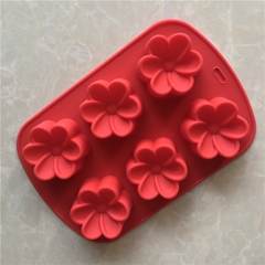 Khuôn silicon hình Bông Hoa Xoắn (vỉ 6 hình) làm bánh rau câu, đổ socola