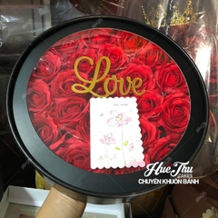 Hộp đựng bánh tròn nắp trong (nhiều màu) đựng bánh, hoa, trái cây