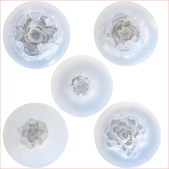 Khuôn silicon Mẫu Đơn MD1 (bộ 5 khuôn) làm bánh rau câu 3D 4D nhấn xôi, chè trôi nước, socola, nến hanmade