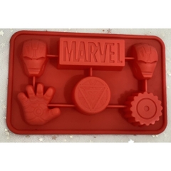 Khuôn silicon siêu nhân Marvel (bàn tay, logo, mặt nạ) làm rau câu 4D, pudding, bánh nướng