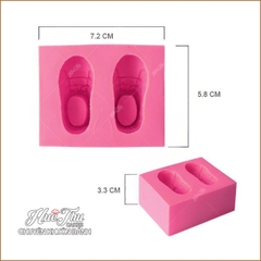 Khuôn silicon Đôi Giày Lớn làm bánh rau câu 3D 4D nhấn xôi, fondant, socola, nến hanmade