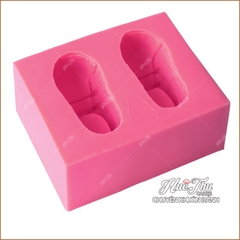 Khuôn silicon Đôi Giày Lớn làm bánh rau câu 3D 4D nhấn xôi, fondant, socola, nến hanmade