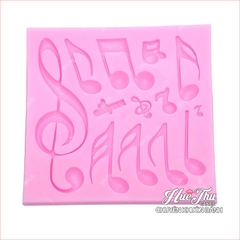 Khuôn silicon Nốt Nhạc 11cm làm bánh rau câu 3D 4D nhấn xôi, fondant, socola, nến hanmade