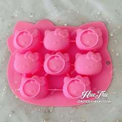 Khuôn silicon kẹo chip mèo Hello Kitty làm kẹo dẻo, chip chip, rau câu, thạch trà sữa
