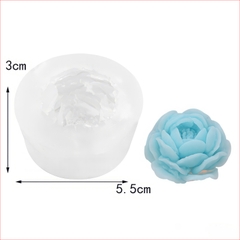 Khuôn silicon Mẫu Đơn MD1 (bộ 5 khuôn) làm bánh rau câu 3D 4D nhấn xôi, chè trôi nước, socola, nến hanmade
