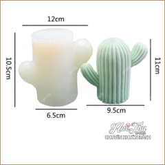 Khuôn silicon Xương Rồng đứng 2 chĩa làm bánh rau câu 3D 4D nhấn xôi, fondant, socola, nến hanmade