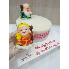 Khuôn silicon Ông Thọ / Bà Thọ 7cm làm bánh rau câu 3D 4D nhấn xôi, fondant, socola, nến hanmade