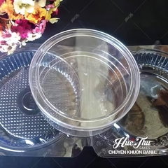 Hộp nhựa tròn trong 15/20cm đổ thạch rau câu, đóng gói bánh kẹo