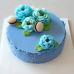 Khuôn silicon hoa Mẫu Đơn Pompon làm bánh rau câu 3D 4D nhấn xôi, fondant, socola, nến hanmade