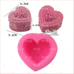 Khuôn silicon Trái Tim (chùm hồng I Love U) làm bánh rau câu 3D 4D nhấn xôi, fondant, socola, nến hanmade