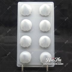 Khuôn rau câu Trái Đào (vỉ 8 trái) làm bánh rau câu 3D 4D nhấn xôi, fondant, socola, nến hanmade