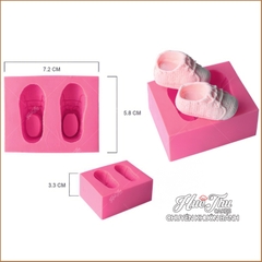 Khuôn silicon Đôi Giày Lớn làm bánh rau câu 3D 4D nhấn xôi, fondant, socola, nến hanmade