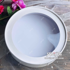 Hộp đựng bánh tròn nắp trong (nhiều màu) đựng bánh, hoa, trái cây