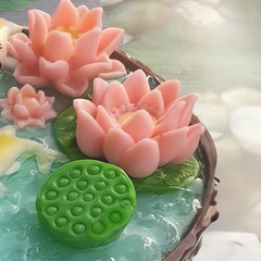 Khuôn silicon hoa Sen trung 8cm làm bánh rau câu 3D 4D nhấn xôi, fondant, socola, nến hanmade