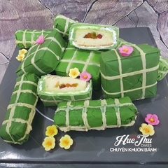 Khuôn silicon Bánh Tét làm bánh rau câu 3D 4D nhấn xôi, fondant, socola, nến hanmade