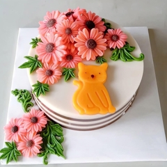 Khuôn silicon hoa Cúc Họa Mi gãy cánh 6.5cm làm bánh rau câu 3D 4D nhấn xôi, fondant, socola, nến hanmade