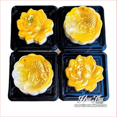 Khuôn rau câu, nhấn xôi Cá Chép, Hoa Sen (vỉ 4 khuôn) làm bánh rau câu, ép xôi