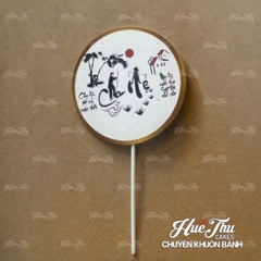 Que cắm Cha Mẹ Yêu trang trí bánh sinh nhật, bánh rau câu