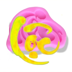 Khuôn silicon chữ Tết Xuân Phúc Lộc Thọ Tài làm bánh rau câu 3D 4D nhấn xôi, fondant, socola, nến hanmade