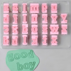 Khuôn nhấn Cutter 36 Chữ Cái CT4 (nhiều mẫu) tạo hình bánh bao, bánh quy, bánh mì, rau câu, xôi hoa đậu