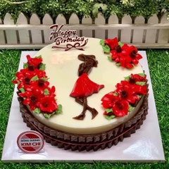 Khuôn silicon Cô Gái dùng làm bánh rau câu 3D 4D nhấn xôi, fondant, socola, nến hanmade ngày phụ nữ
