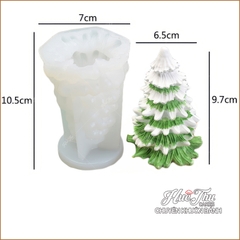 Bộ khuôn silicon 3 Cây Thông + 2 Ngôi Nhà Tuyết làm bánh rau câu 3D 4D nhấn xôi, fondant, socola, nến hanmade