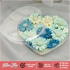 Hộp nhựa Trái Tim trong 14/20cm đổ thạch rau câu, đóng gói bánh kẹo
