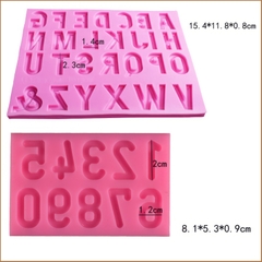 Khuôn silicon Bộ Chữ + Số In Hoa làm bánh rau câu 3D 4D nhấn xôi, fondant, socola, nến hanmade