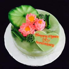 Khuôn silicon lá Sen 11.5cm làm bánh rau câu 3D 4D nhấn xôi, fondant, socola, nến hanmade