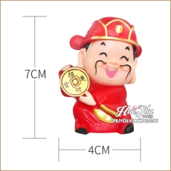 Ông Thần Tài trang trí bánh sinh nhật, bánh rau câu