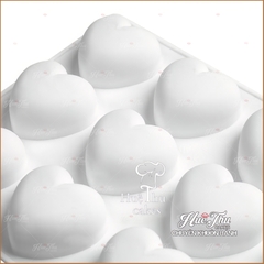Khuôn silicon Trái Tim (4.5cm / vỉ 15 trái) làm bánh rau câu 3D 4D nhấn xôi, fondant, socola, nến hanmade