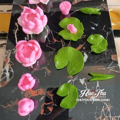 Bộ khuôn silicon Hoa Sen Thái (11 chi tiết) làm bánh rau câu 3D 4D nhấn xôi, fondant, socola, nến hanmade