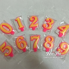 Set 10 nến số cao cấp sinh nhật từ số 0-9 cho bánh kem, bông lan, rau câu