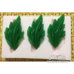 Khuôn silicon lá dài uốn lượn 11x7cm (3 lá) làm bánh rau câu 3D 4D nhấn xôi, fondant, socola, nến hanmade