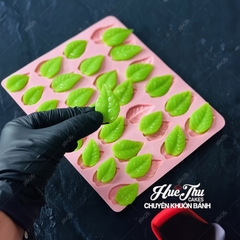 Khuôn silicon Vỉ Lá Gân (vỉ 28 lá) làm bánh rau câu 3D 4D nhấn xôi, fondant, socola, nến hanmade