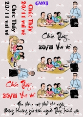 Tấm Decal Trong chủ đề Thầy Cô - Ngày Nhà Giáo, chữ dán tem dán lên bánh trang trí bánh rau câu (nhiều mẫu)