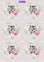 Tấm Decal Trong chủ đề Thầy Cô - Ngày Nhà Giáo, chữ dán tem dán lên bánh trang trí bánh rau câu (nhiều mẫu)