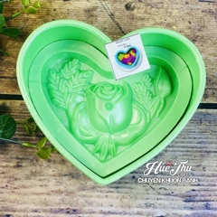 Khuôn xôi hình Trái Tim 15cm cao 6cm - khuôn ép xôi, khuôn nhấn xôi Ngọc Lan