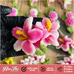 Khuôn silicon Chùm Hoa Dâm Bụt, Bông Bụp 8.9cm làm bánh rau câu 3D 4D nhấn xôi, fondant, socola, nến hanmade