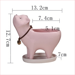 Chậu Hoa Sứ Mèo Thần Tài (nhiều màu) Decor - trang trí đồ ăn, mâm cúng, trang trí nhà cửa