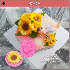 Khuôn silicon hoa Hướng Dương 10cm làm bánh rau câu 3D 4D nhấn xôi, fondant, socola, nến hanmade