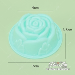 Khuôn silicon Hoa Hồng 7cm (10 cái) làm bánh rau câu 3D 4D bánh da lợn