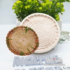 Khuôn silicon Mặt Gỗ Gốc Cây làm bánh rau câu 3D 4D nhấn xôi, fondant, socola, nến hanmade